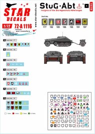  Star Decals  1/72 StuG-Abt #1Generic insignia and unit markings for the Sturmgeschutz units OUT OF STOCK IN US, HIGHER PRICED SOURCED IN EUROPE SRD72A1116