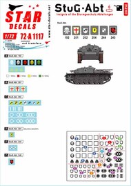  Star Decals  1/72 StuG-Abt #2Generic insignia and unit markings for the Sturmgeschutz units OUT OF STOCK IN US, HIGHER PRICED SOURCED IN EUROPE SRD72A1117