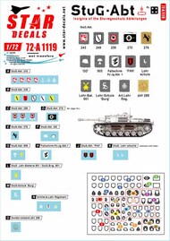 Star Decals  1/72 StuG-Abt #4Generic insignia and unit markings for the Sturmgeschutz units OUT OF STOCK IN US, HIGHER PRICED SOURCED IN EUROPE SRD72A1119