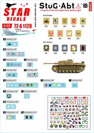  Star Decals  1/72 StuG-Abt #5Generic insignia and unit markings for the Sturmgeschutz units OUT OF STOCK IN US, HIGHER PRICED SOURCED IN EUROPE SRD72A1120