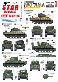  Star Decals  1/72 US PACIFIC WARS - IWO JIMA USMC Sherman tanks OUT OF STOCK IN US, HIGHER PRICED SOURCED IN EUROPE SRD72A1124