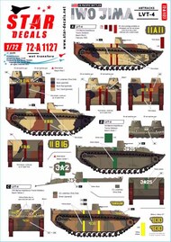  Star Decals  1/72 US PACIFIC WARS - IWO JIMA USMC LVT-4 Amtracks OUT OF STOCK IN US, HIGHER PRICED SOURCED IN EUROPE SRD72A1127