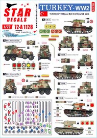  Star Decals  1/72 Turkey in WW2T-26 B tanks and BA-6 armoured cars OUT OF STOCK IN US, HIGHER PRICED SOURCED IN EUROPE SRD72A1128