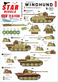  Star Decals  1/72 Windhund # 2. Panthers from Pz-Regiment 24.Panther Ausf.A and Ausf.G. OUT OF STOCK IN US, HIGHER PRICED SOURCED IN EUROPE SRD72A1130