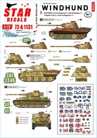  Star Decals  1/72 Windhund # 3. Panther Ausf.G from Pz-Reg. 16 and Pz-Brigade 111 OUT OF STOCK IN US, HIGHER PRICED SOURCED IN EUROPE SRD72A1131