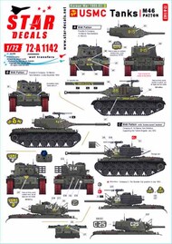  Star Decals  1/72 Korean War 1950-53 # 3. USMC Tanks. Patton. M46 Patton. OUT OF STOCK IN US, HIGHER PRICED SOURCED IN EUROPE SRD72A1142