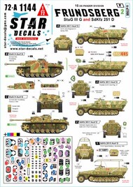  Star Decals  1/72 Frundsberg # 2.10. SS-Panzer Division.StuG III Ausf G and SdKfz 251/1 Ausf D, SdKfz 251/3 Ausf D, SdKfz 251/9 Ausf D. OUT OF STOCK IN US, HIGHER PRICED SOURCED IN EUROPE SRD72A1144