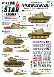  Star Decals  1/72 Frundsberg # 3.10. SS-Panzer Division.PzKpfw IV Ausf H / J, and Panther Ausf A / G OUT OF STOCK IN US, HIGHER PRICED SOURCED IN EUROPE SRD72A1145