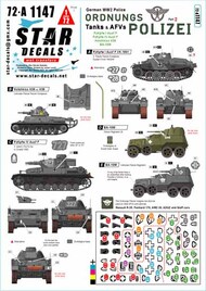 Star Decals  1/72 Ordnungs Polizei # 2.Tanks and Armoured Cars OUT OF STOCK IN US, HIGHER PRICED SOURCED IN EUROPE SRD72A1147