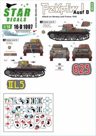  Star Decals  1/16 Panzer Pz.Kpfw.I Ausf.B Attack on Norway and France 1940 SRD16D1007