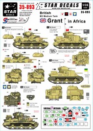  Star Decals  1/35 British M3 Grant in Africa OUT OF STOCK IN US, HIGHER PRICED SOURCED IN EUROPE SRD35893