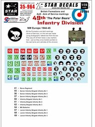  Star Decals  1/35 British Formations and AoS Markings - 49th Infantry 'The Polar Bears' SRD35964
