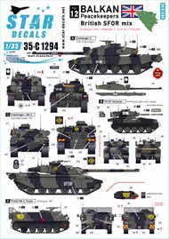  Star Decals  1/35 Balkan Peacekeepers #12: British SFOR Mix OUT OF STOCK IN US, HIGHER PRICED SOURCED IN EUROPE SRD35C1294