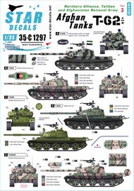  Star Decals  1/35 Afghan Tanks Part 3: Northern Alliance, Taliban & Afghanistan National Army T-62A and T-62AM OUT OF STOCK IN US, HIGHER PRICED SOURCED IN EUROPE SRD35C1297