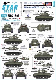  Star Decals  1/35 US Armored Mix #2: M24 Chaffee Light Tank OUT OF STOCK IN US, HIGHER PRICED SOURCED IN EUROPE SRD35C1309