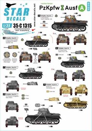  Star Decals  1/35 Panzer I Pz.Kpfw.I Ausf.A Poland Norway Eastern Front 1939-45 SRD35C1315