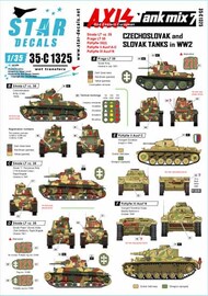  Star Decals  1/35 Axis Tank Mix # 7.Czechoslovak and Slovak tanks in WW2 SRD35C1325