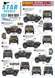  Star Decals  1/35 British Armoured Cars # 3.Dingo Scout Car. From BEF to VE-Day. SRD35C1331