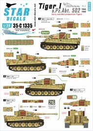  Star Decals  1/35 Tiger I. sPzAbt 502 # 3.Early / Mid production Tigers 1944-45. SRD35C1335