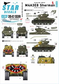  Star Decals  1/35 Korean War - M4A3E8 Sherman # 5.89th Tk Bn Easy Eight Shermans in Korea SRD35C1339