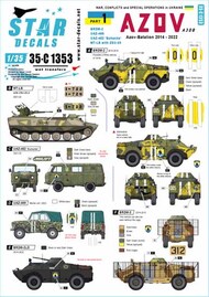  Star Decals  1/35 War in Ukraine #1 AZOV-Batalion 2014-2022 OUT OF STOCK IN US, HIGHER PRICED SOURCED IN EUROPE SRD35C1353