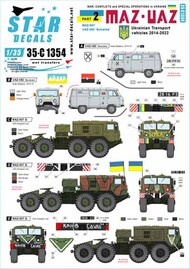  Star Decals  1/35 War in Ukraine #2 Ukrainian Transport Vehicles 2014-2022 SRD35C1354