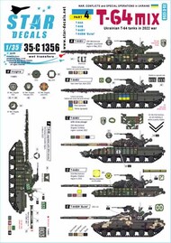  Star Decals  1/35 War in Ukraine #4 Ukrainian T-64 Mix SRD35C1356