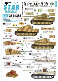  Star Decals  1/35 Tiger I on Eastern Front 1944-45 Part 2: s.Pz.Abt. 505 1943-44 SRD35C1358