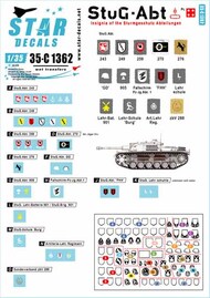  Star Decals  1/35 StuG-Abt #4 Insignia of the Sturmgeschutz Abteilungen OUT OF STOCK IN US, HIGHER PRICED SOURCED IN EUROPE SRD35C1362