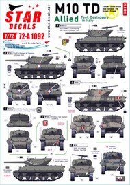  Star Decals  1/72 Allied Tank Destroyers in Italy OUT OF STOCK IN US, HIGHER PRICED SOURCED IN EUROPE SRD72A1092