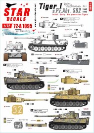  Star Decals  1/72 Tiger I. sPzAbt 502 # 1.Initial / Early / Mid production Tigers OUT OF STOCK IN US, HIGHER PRICED SOURCED IN EUROPE SRD72A1095