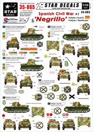  Star Decals  1/35 Spanish Civil War #3. Negrillo. Pz.Kpfw.I Ausf.B and Pz.Kpfw.I 'Modificado' OUT OF STOCK IN US, HIGHER PRICED SOURCED IN EUROPE SRD35865
