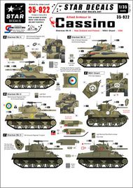  Star Decals  1/35 Allied armour in Cassino. New Zealand, Poland and USA SRD35922