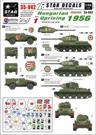  Star Decals  1/35 Hungarian Uprising 1956 #1. Soviet T-34-85, BTR-40 APC. SRD35942