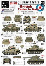  Star Decals  1/35 British Tanks in Italy #1. Sheik, Roosevelt and other Sherman Tanks SRD35974