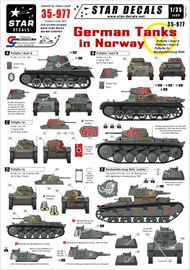  Star Decals  1/35 German Tanks in Norway; Pz.Abt. z.b.V. 40 in Norway 1940 Pz.Kpfw.I Ausf.A, Pz.Kpfw.I Ausf.B, Pz.Kpfw.II Ausf.C Neubaufahrzeug Nbfz. SRD35977