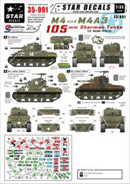  Star Decals  1/35 U.S. M4 and M4A1 105mm Sherman Tanks in NWE 1944-45 SRD35991