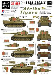  Star Decals  1/35 DAK/Afrika Korps Pz.Kpfw.VI Tigers #1. s.Pz-Abt. 501. and 10. Panzer Division. SRD35992