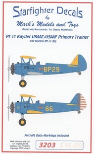 PT-17 Kaydet Stearman USAAC/USAAF Trainer #SFA3203
