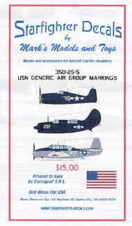  Starfighter Decals  1/350 USN Generic Air Group Markings 1944-45 SFA35025
