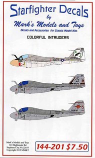  Starfighter Decals  1/144 Colorful Grumman A-6E Intruders (3) OUT OF STOCK IN US, HIGHER PRICED SOURCED IN EUROPE SFA44201