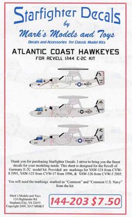  Starfighter Decals  1/144 Atlantic Coast E2C Hawkeyes for RVL SFA44203