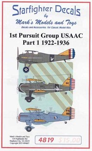  Starfighter Decals  1/48 1st Pursuit Group USAAC Part 1 1922-36 SFA48019