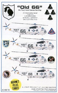  Starfighter Decals  1/48 SH-3 USN Sea King Old 66 for RVL & HSG SFA4801B