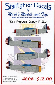  Starfighter Decals  1/48 P-36s 16th Pursuit Group SFA4806