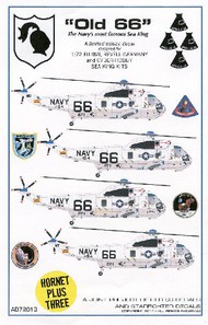  Starfighter Decals  1/72 Old 66 SH-3 Apollo Moon Missions Sea King Helicopter for FJM, RVL & DML SFA7201