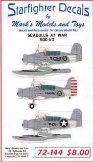  Starfighter Decals  1/72 SOC Seagulls at War. OUT OF STOCK IN US, HIGHER PRICED SOURCED IN EUROPE SFA72144