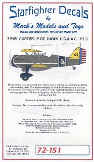 Curtiss P6E Hawk USAAC Part 3 for RMX, ATE & Olimp #SFA72151