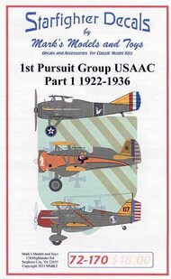  Starfighter Decals  1/72 1st Pursuit Group USAAC Part 1 1922-36 SFA72170