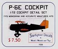  Starfighter Decals  1/72 Boeing P-6E cockpit set OUT OF STOCK IN US, HIGHER PRICED SOURCED IN EUROPE SFAR7201